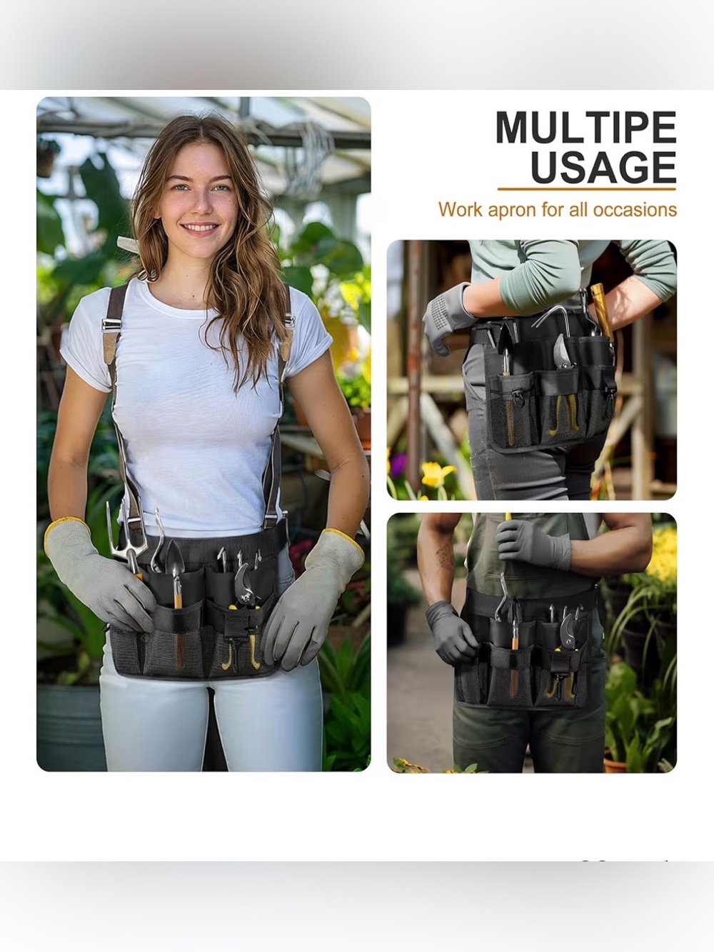 Black Tactical Utility Tool Organizer Pouch for Men& women